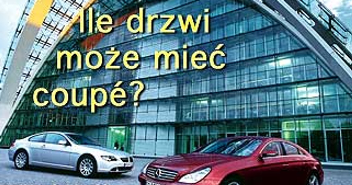 Ile drzwi może mieć coupé?