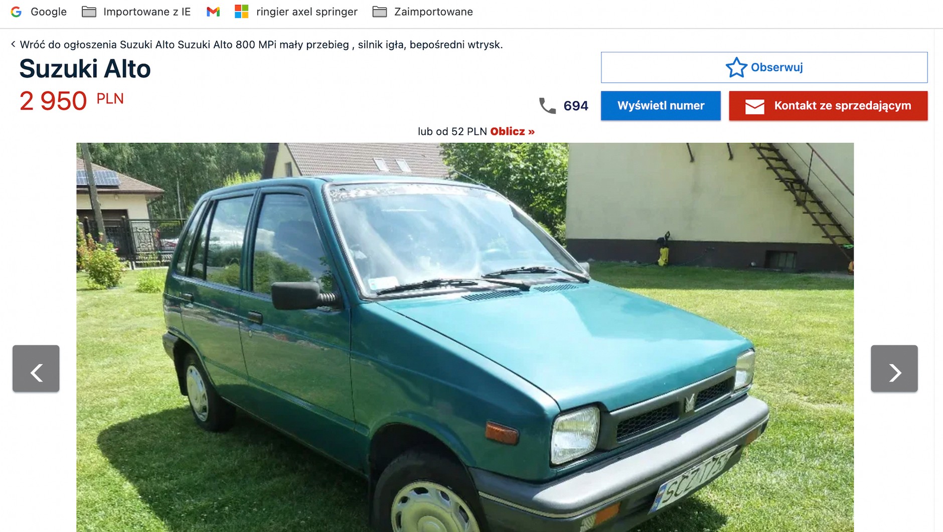 Suzuki Alto - oferta z Otomoto