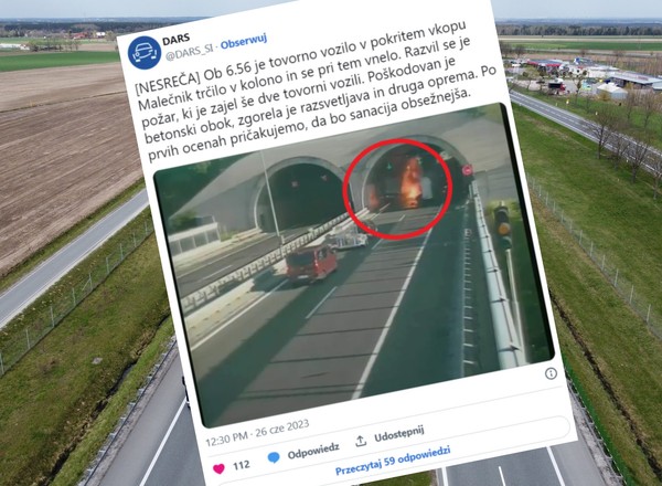 Pożar w tunelu na autostradzie. Temperatura przekroczyła tysiąc stopni. Aż zapadł się sufit