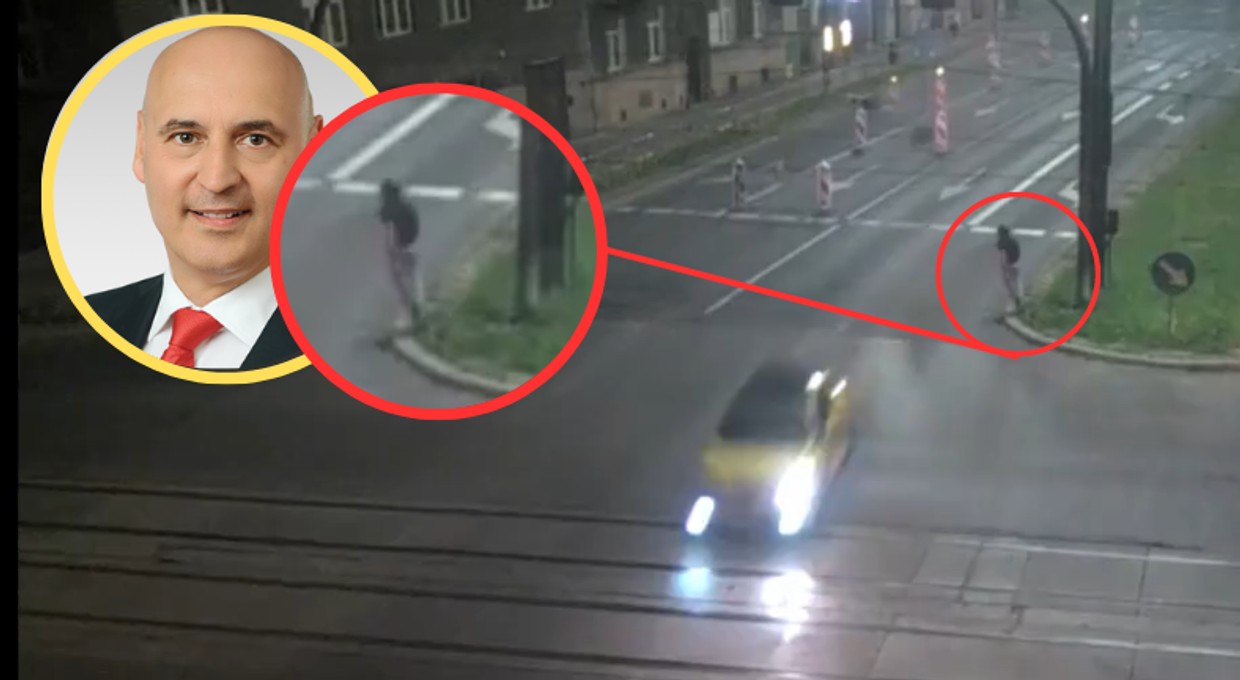 Tajemniczy świadek wypadku w Krakowie. Ekspert komentuje zachowanie pieszego [WIDEO]