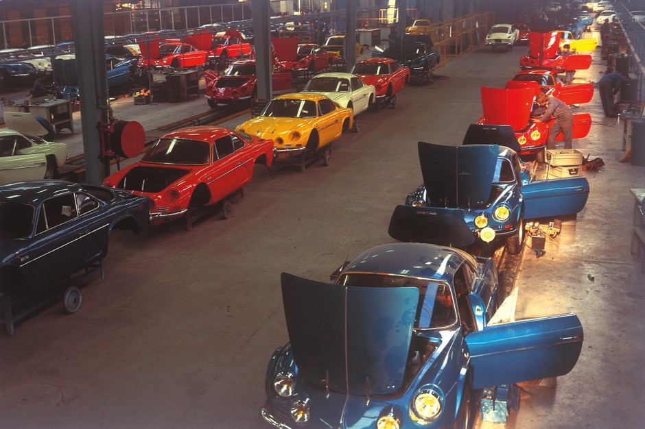 Produkcja Alpine w Dieppe 1970 r.