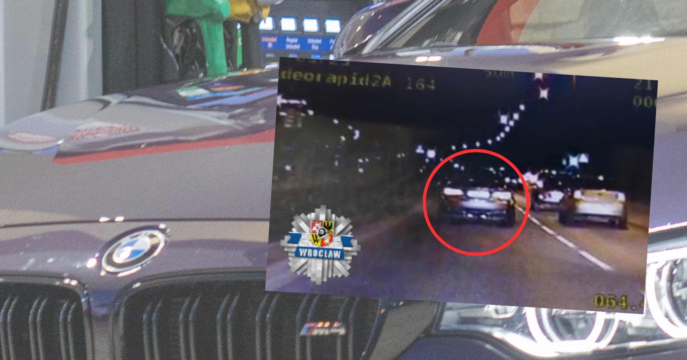 Mężczyzna znacząco przekroczył prędkość (fot. screen z wideo/Policja Wrocławska/policja.pl)