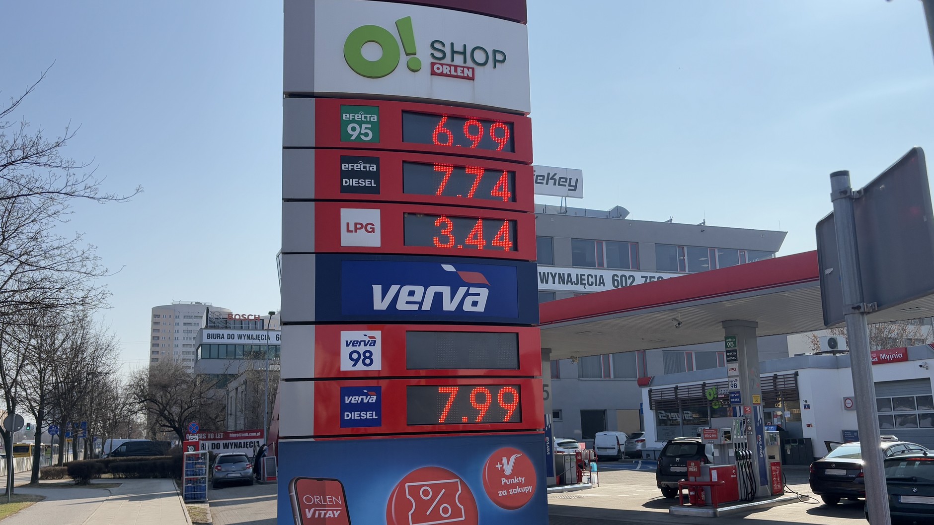 Ceny paliw w Warszawie - 19 marca