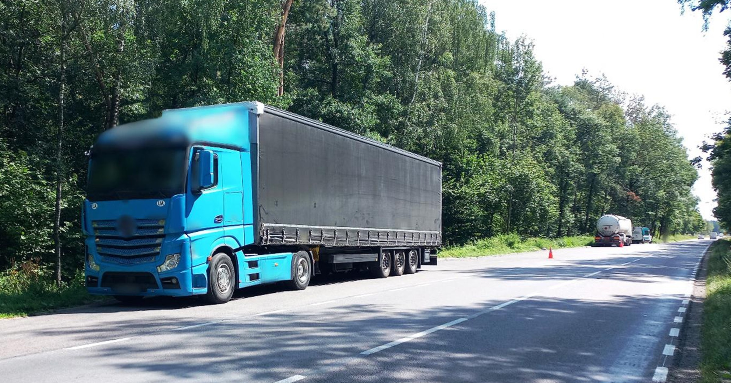 Ukraińska ciężarówka zatrzymana do kontroli na DK 19 przez mazowieckich inspektorów