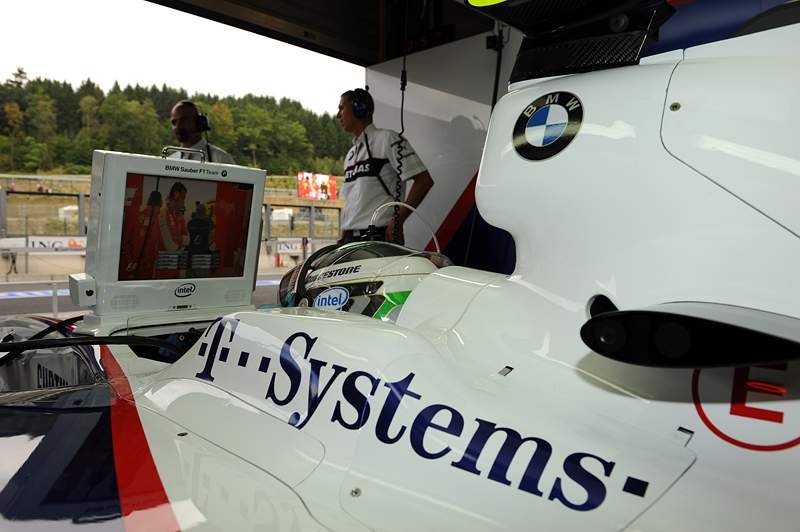 Grand Prix Belgii 2009: dwie gwiazdy wyścigu - Raikkonen i Fisichella (fotogaleria)