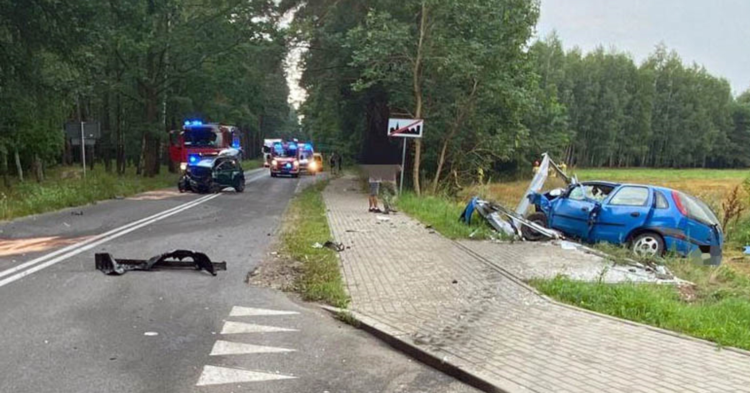 Wypadek Opla z Toyotą