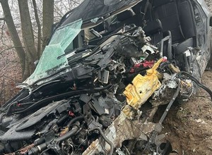 Przerażający wypadek. Kierowca BMW uderzył w drzewo
