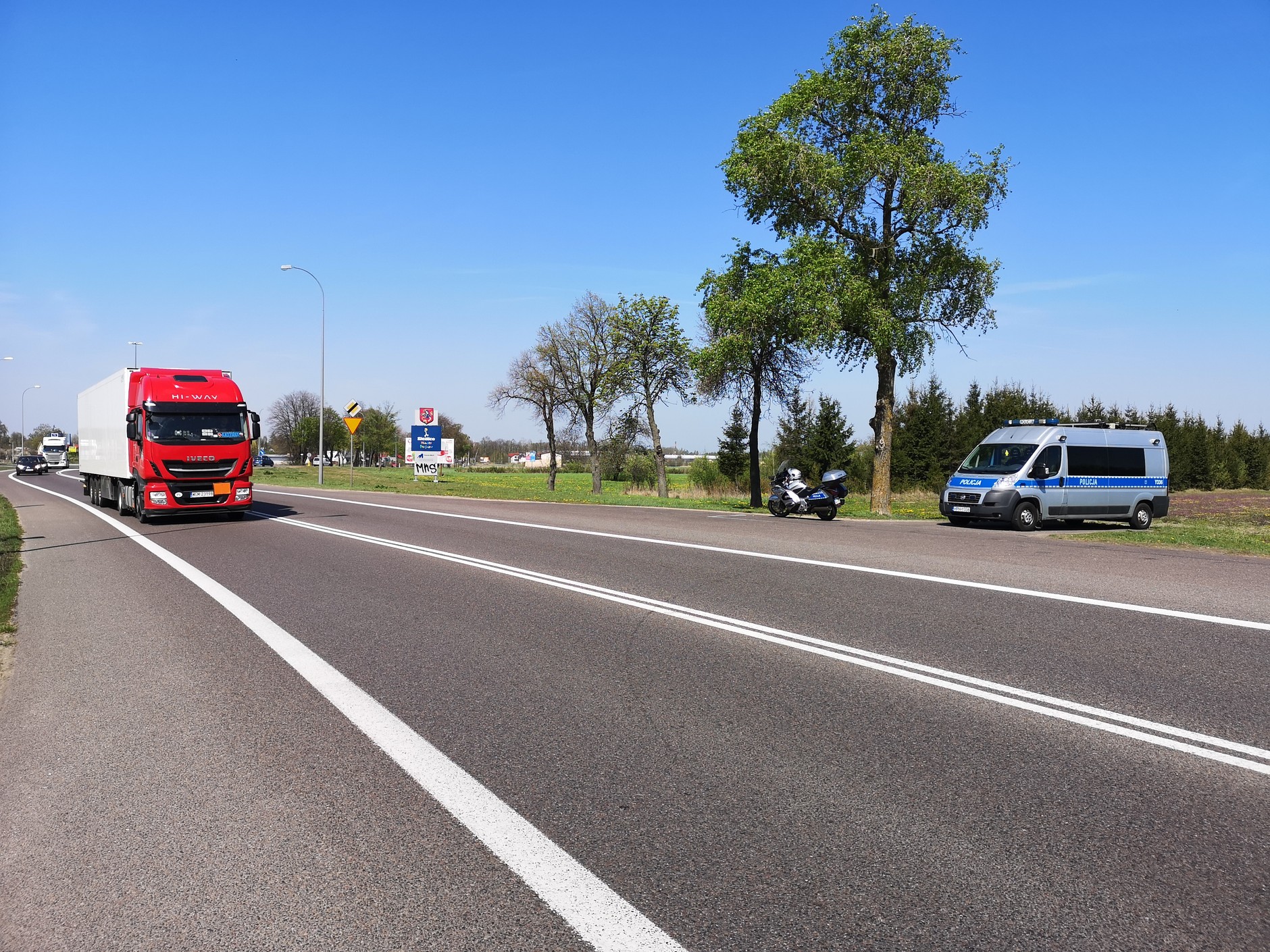 Kontrola drogowa w okolicach Siedlec