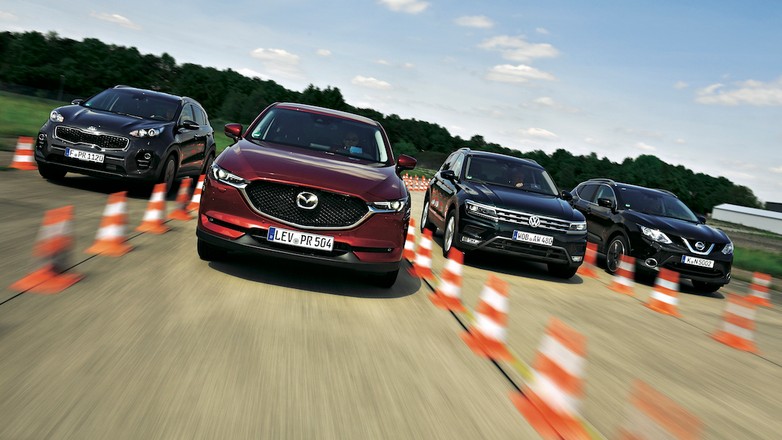 Nowa Mazda CX-5 kontra Kia Sportage, Nissan Qashqai i VW Tiguan