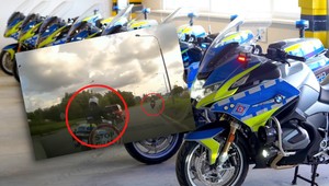 Policyjny"Valentino Rossi" podzielił internautów. "Kto spróbuje tak pojechać przed radiowozem?"