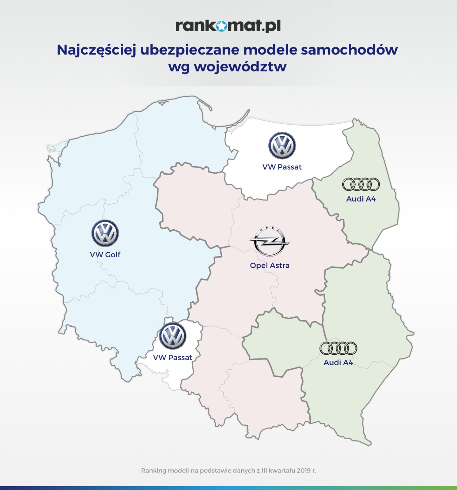 Modele najczęściej rejestrowane na terenie Polski