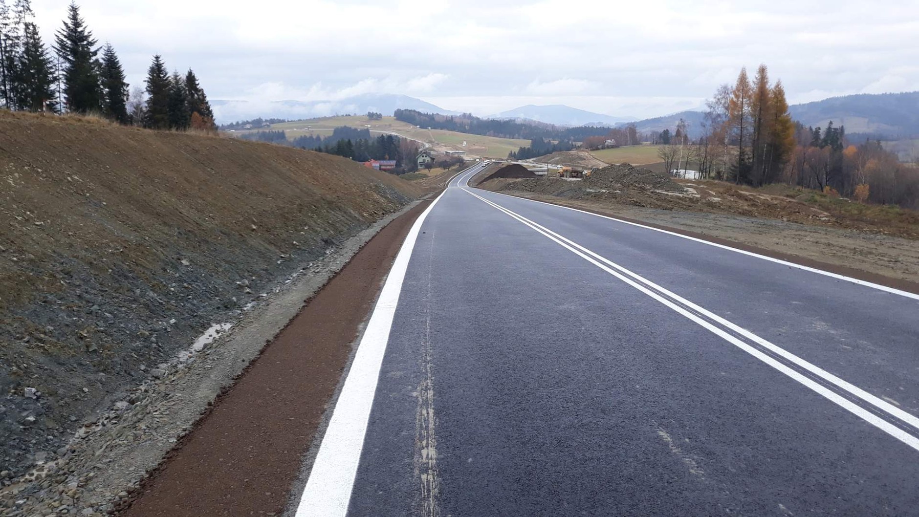 Budowa zakopianki. Nowa droga w Rdzawce