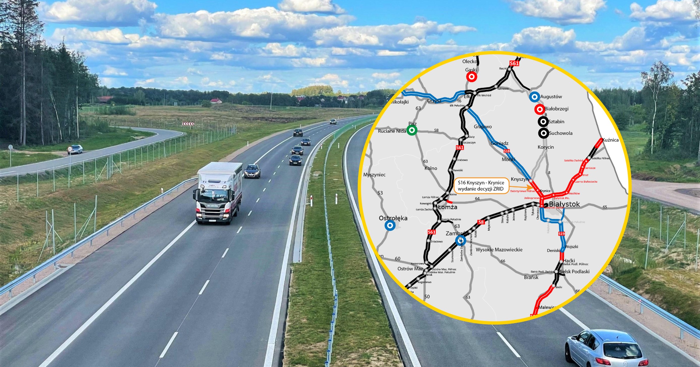 Rozpoczyna się budowa drogi S16 Knyszyn–Krynice
