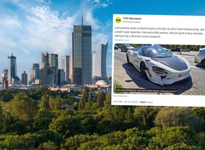 Wart prawie 2 mln zł McLaren rozbity w Warszawie. Za kierownicą miał być znany muzyk