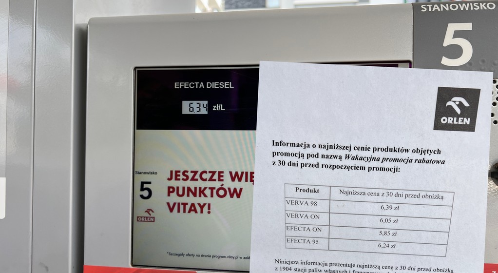Ceny paliw na stacjach Orlen
