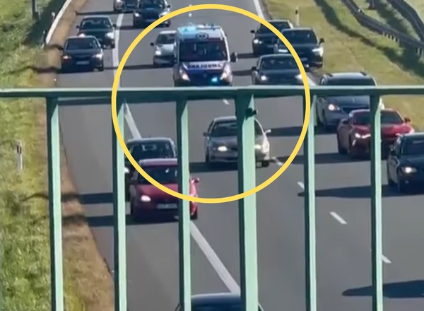 Karetka jechała po S7. Policja pokazała, jak zachowali się kierowcy [WIDEO]
