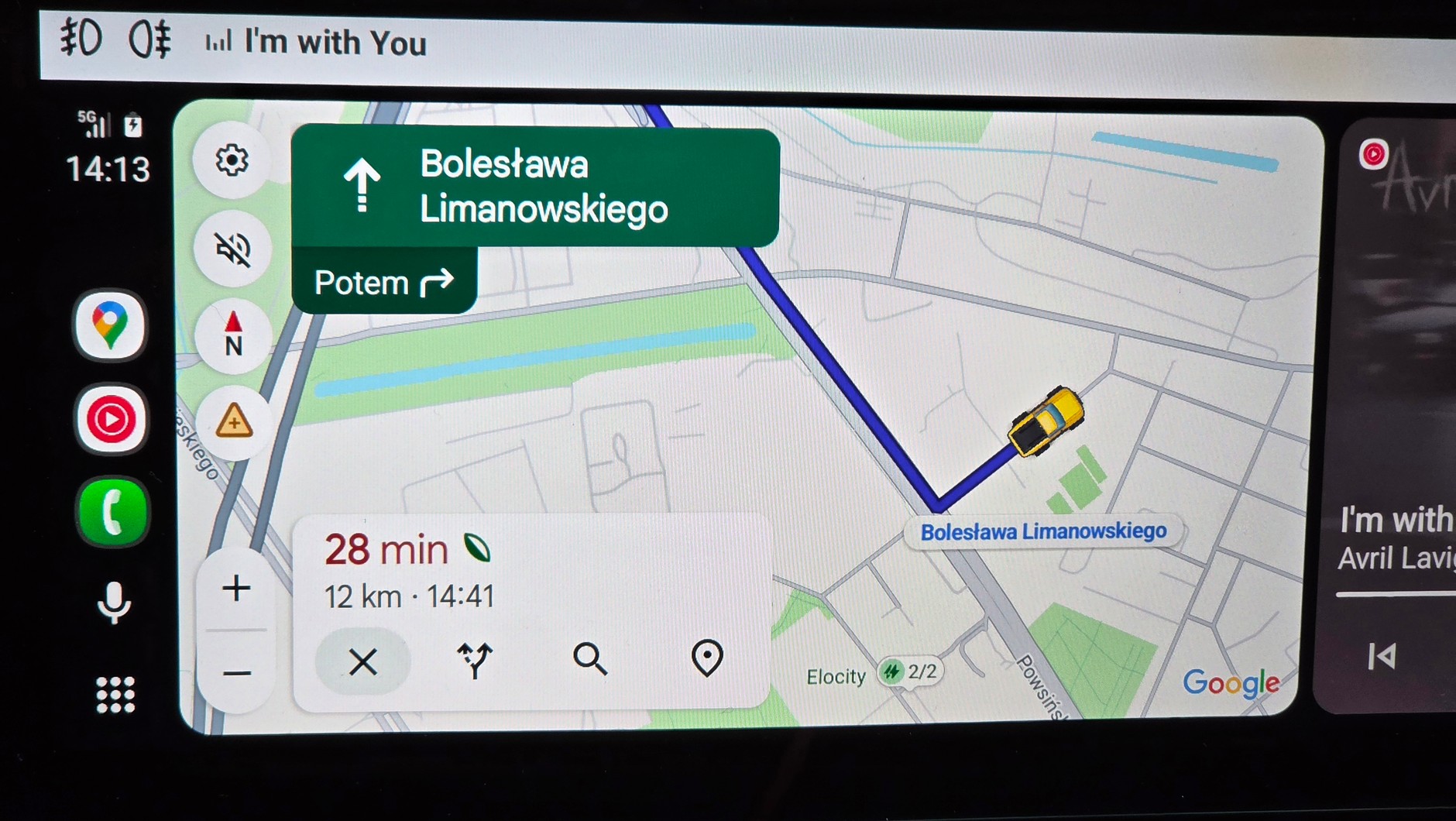 Google Maps, widok nawigacji 2D