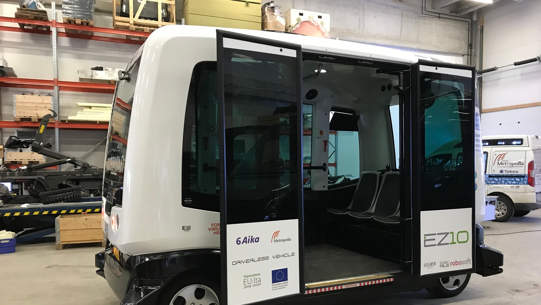 Autonomiczne autobusy projektu Sohjoa w Finlandii - Easy Mile Ligier