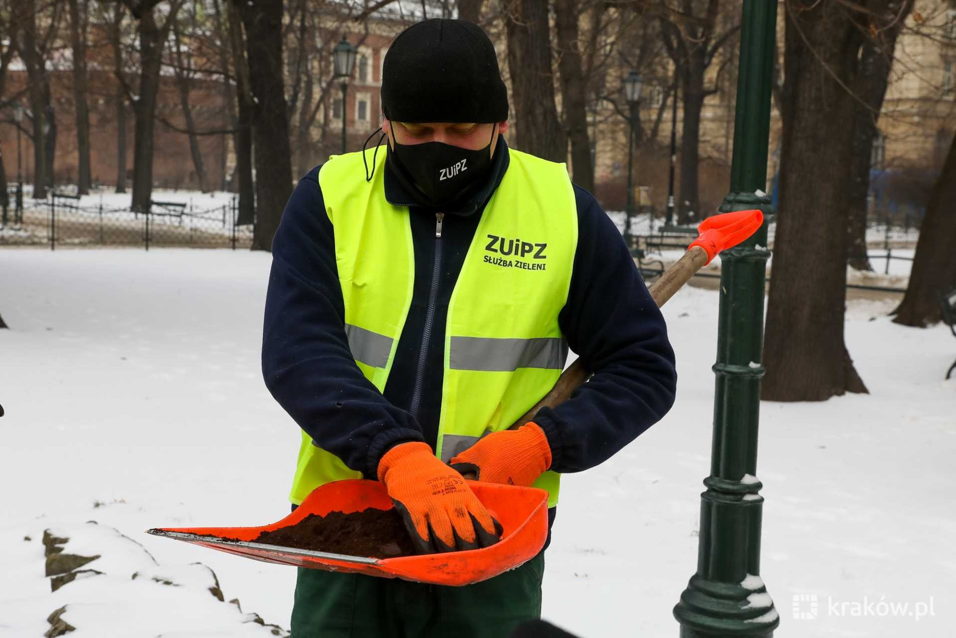 Zimowe utrzymanie. Fusy z kawy zamiast piasku