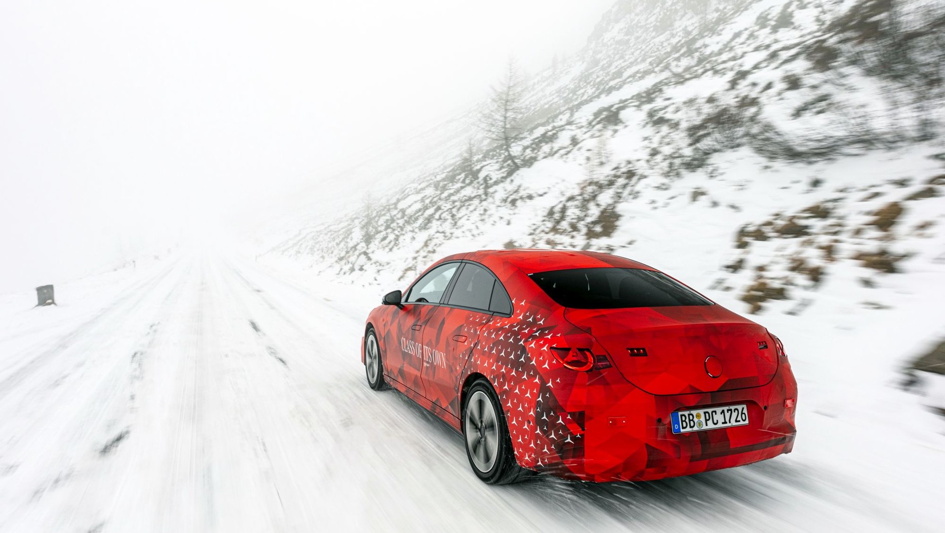 Zimowy test prototypu Mercedesa CLA