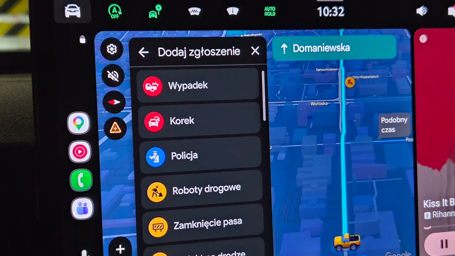 Google Maps, ostrzeganie innych kierowców