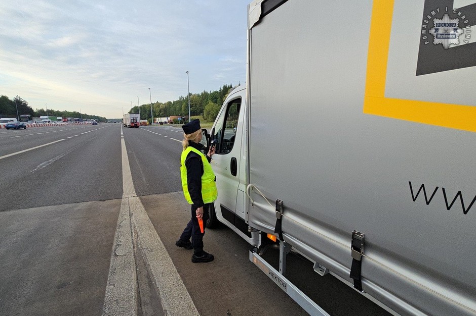 Kontrola trzeźwości na autostradzie A4