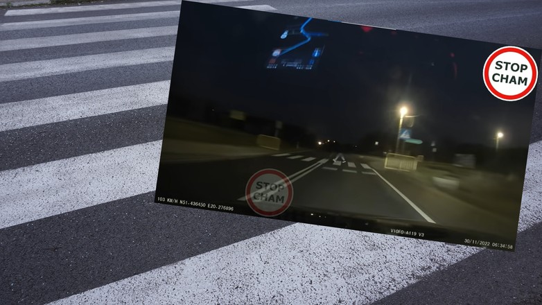 Cudem uniknął potrącenia. Kierowca i pieszy mieli dużo szczęścia