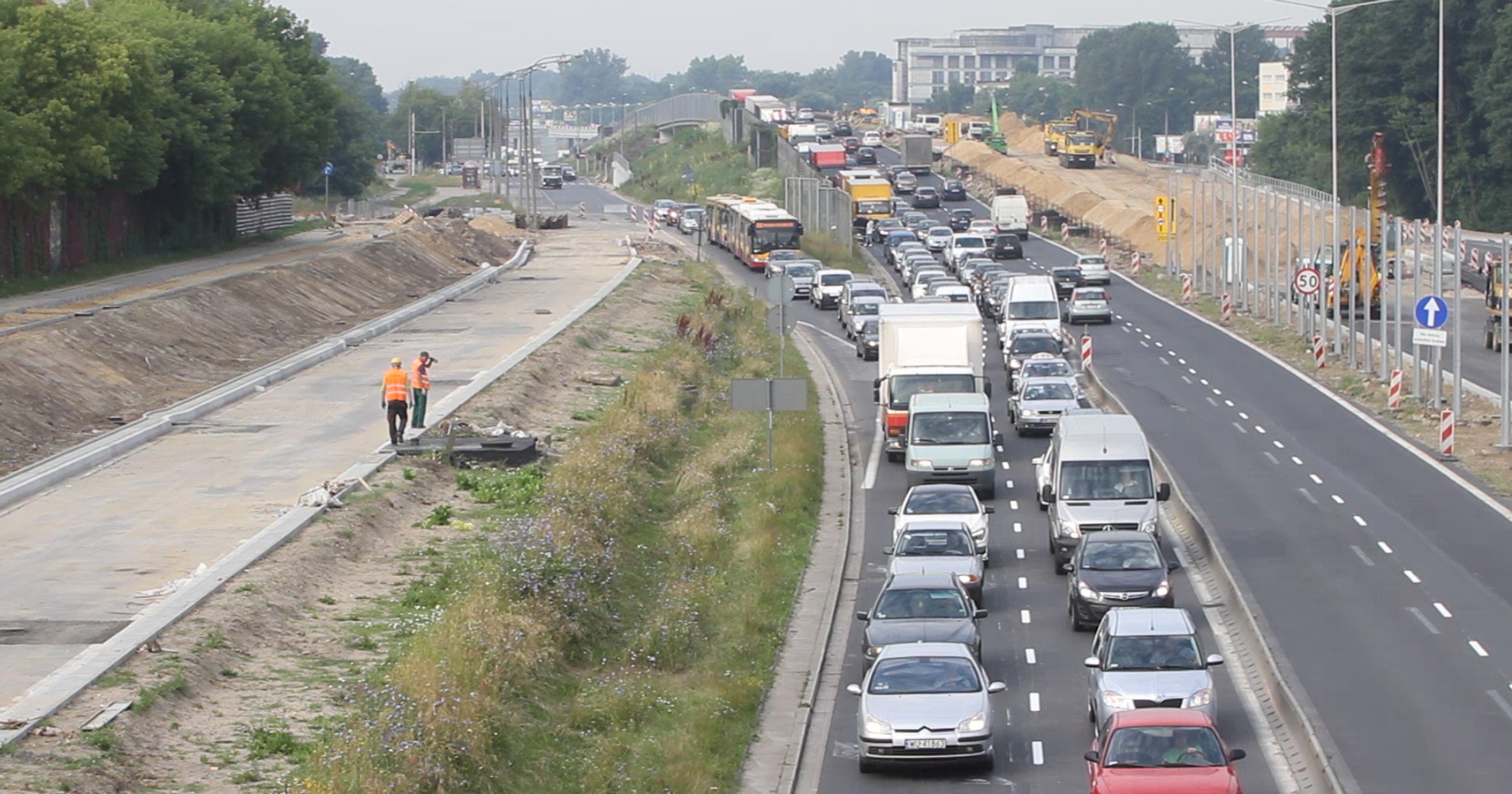 Warszawa. Ogromne korki na Armii Krajowej w Warszawie