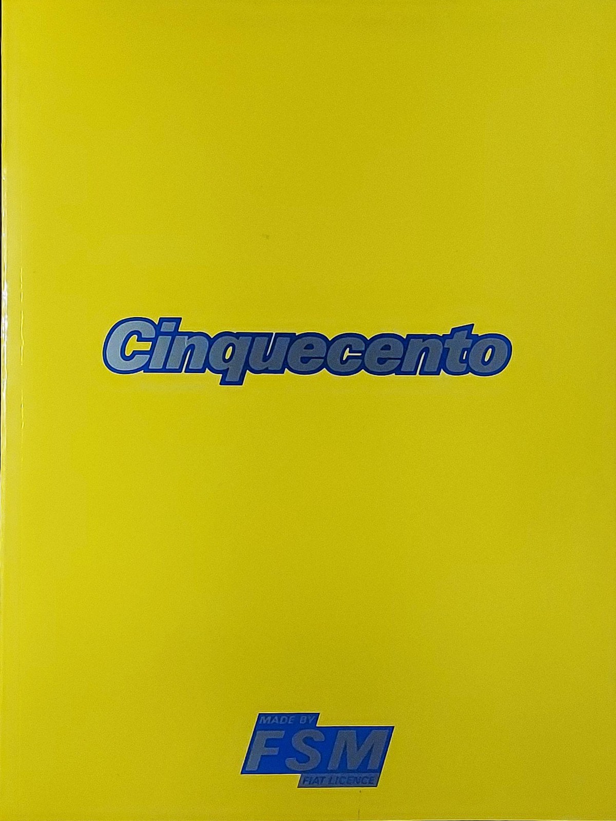 Fiat Cinquecento, materiał prasowy z 1991 r.