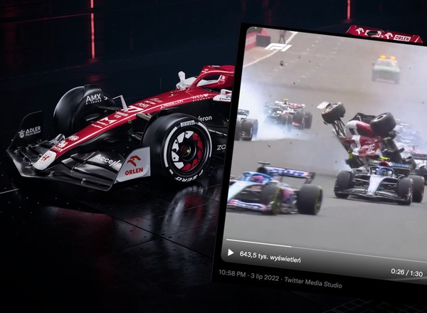 Makabryczny wypadek kierowcy Alfa Romeo F1 Team Orlen na Silverstone [Nagranie]