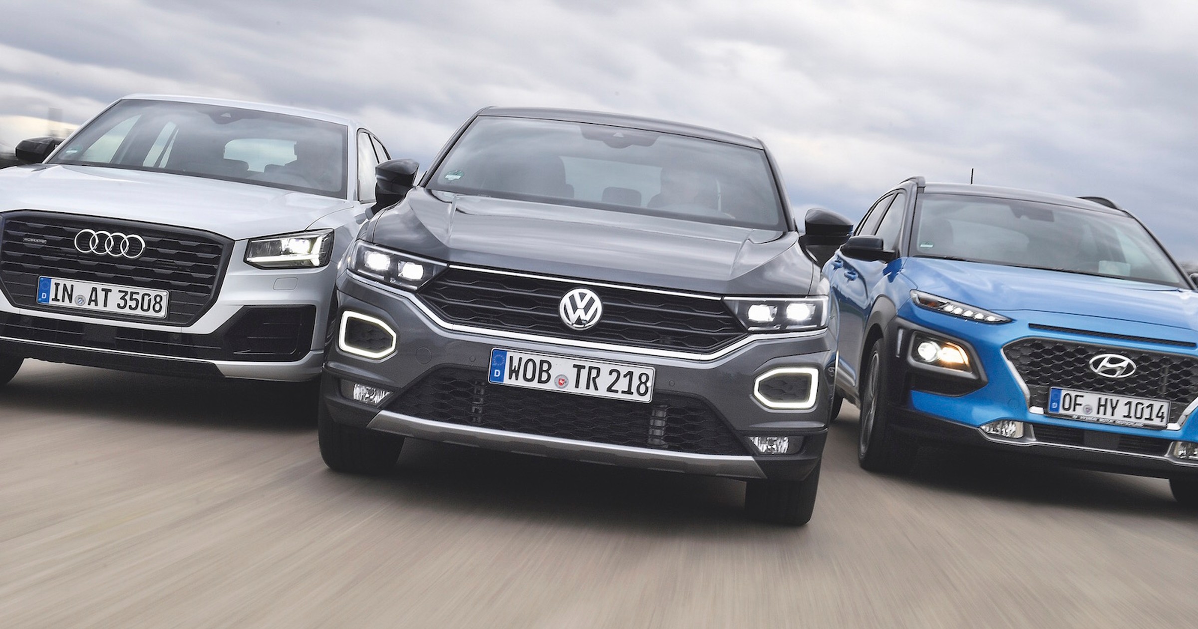 Volkswagen T-Roc kontra Hyundai Kona i Audi Q2