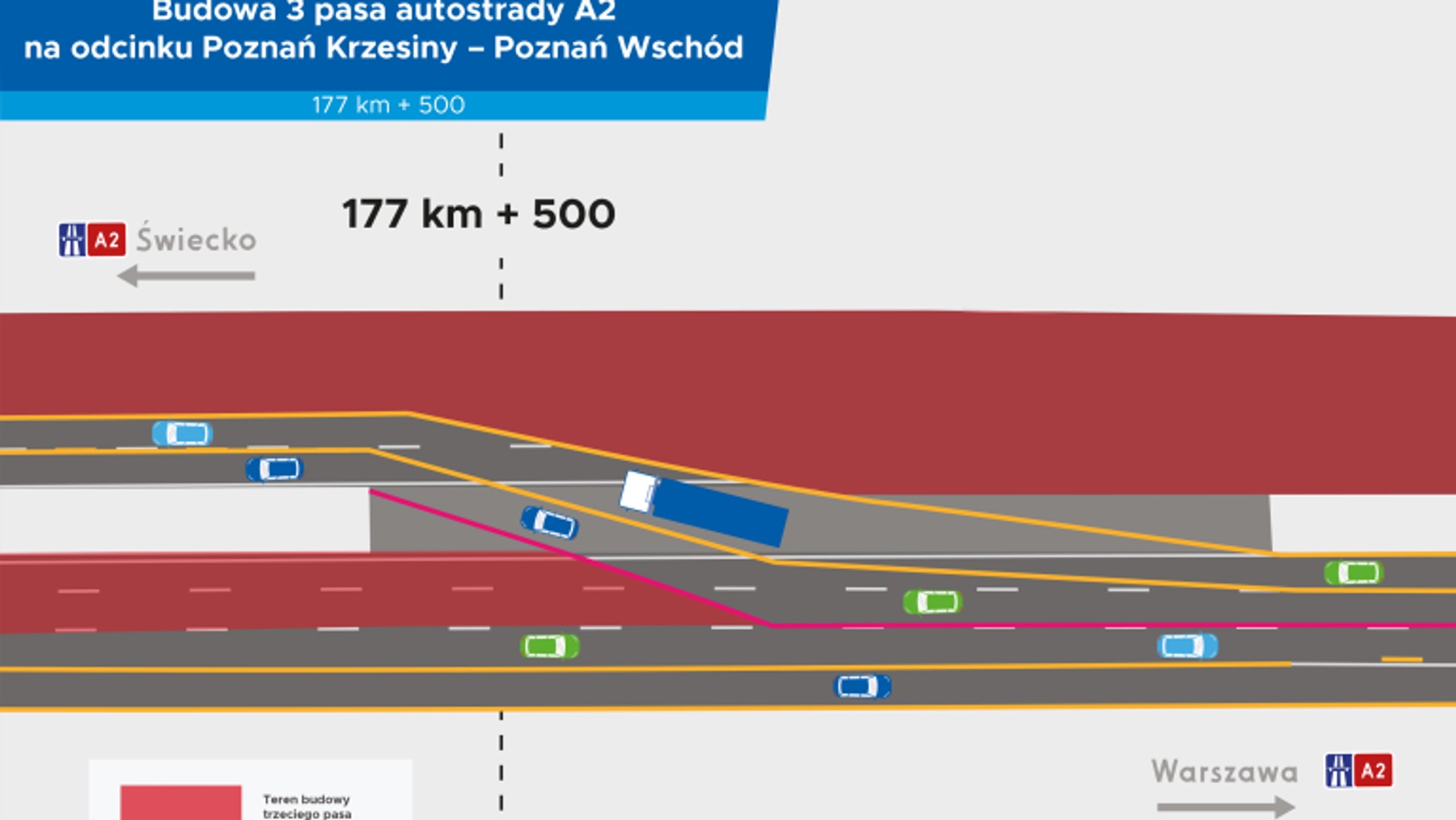 Autostrada A2 nowa organizacja ruchu od 31 marca 2025 r.