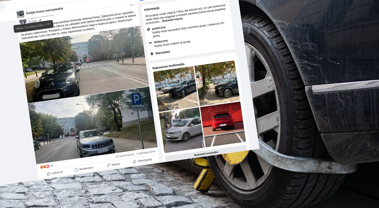 Kto tak parkuje pod siedzibą Policji? Na Facebooku padło poważne oskarżenie
