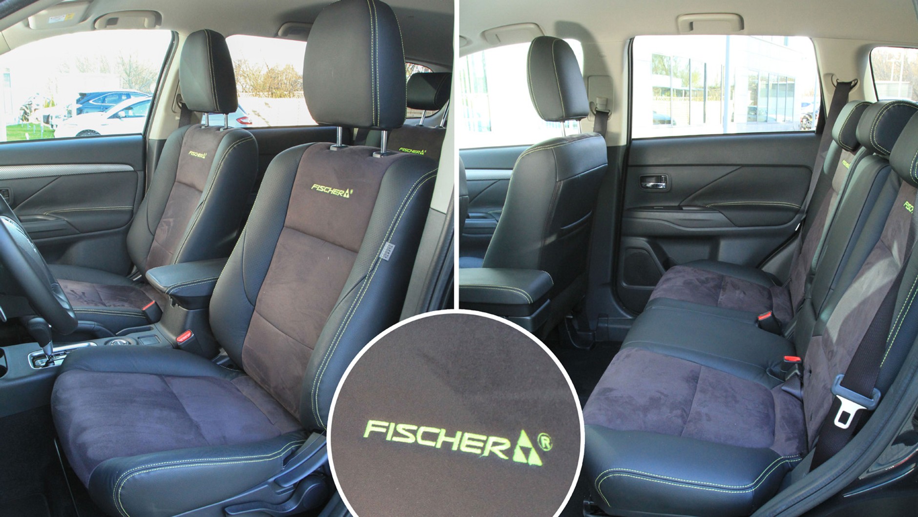 Mitsubishi Outlander 2.2 DI-D Fischer: ciekawa specjalna tapicerka.