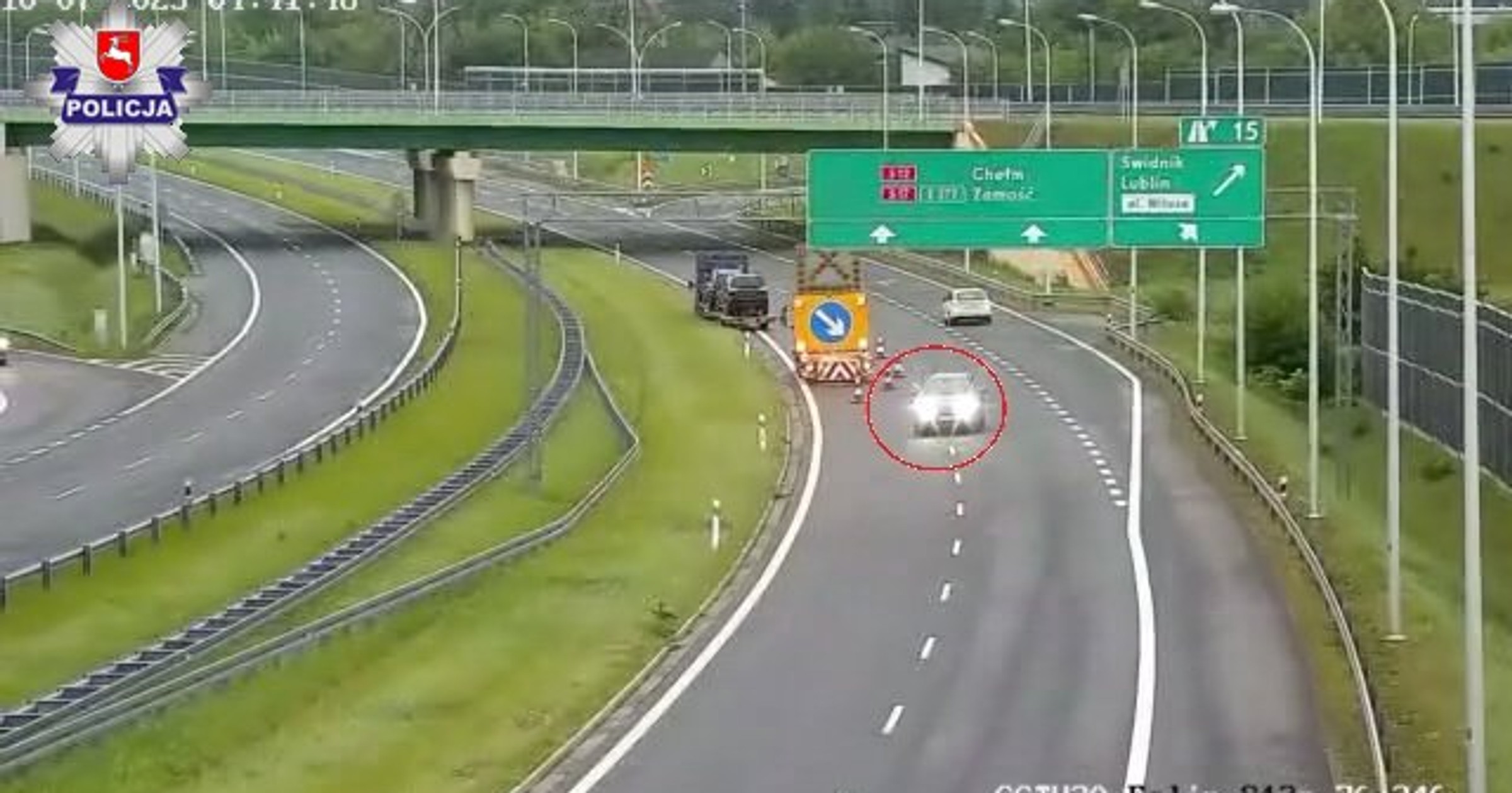 Czeski kierowca jechał pod prąd drogą S12