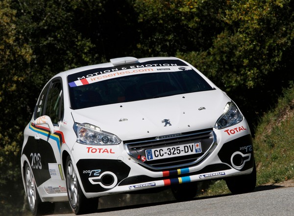 Bryan Bouffier i Peugeot 208 R2 w Rajdzie Polski 2012