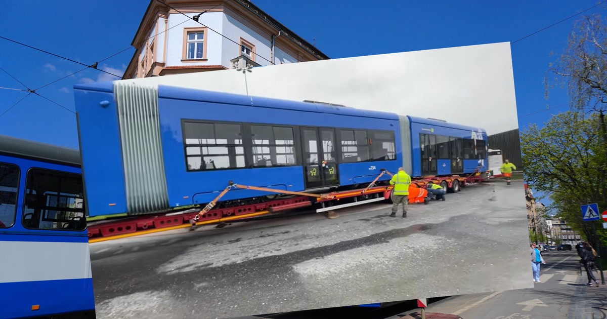 Tramwaj zablokował rondo w Cedzynie, mimo że nie ma tam torów
