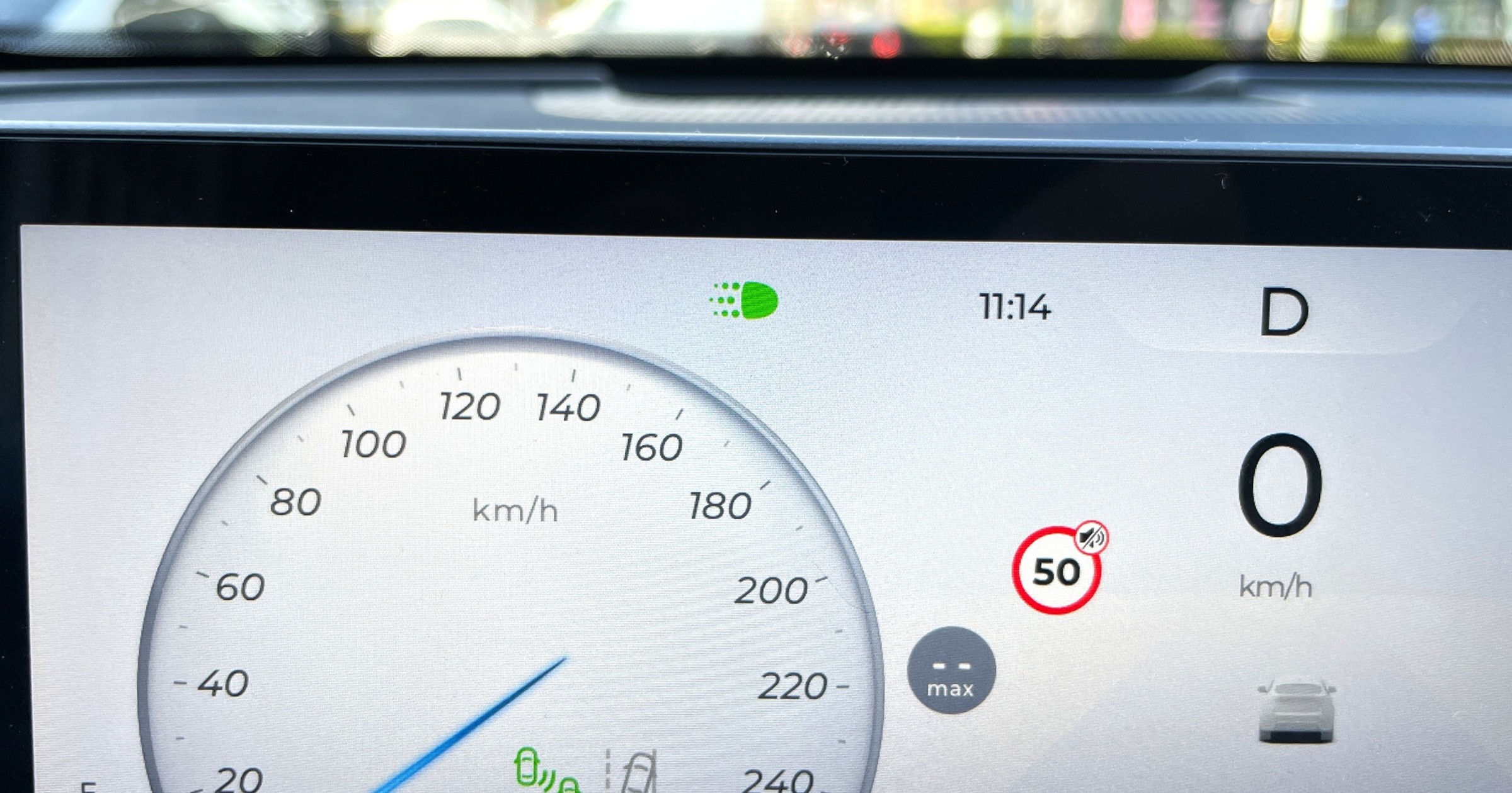 Zielona "niedźwiedzia łapa" wyświetlona na panelu z kontrolkami