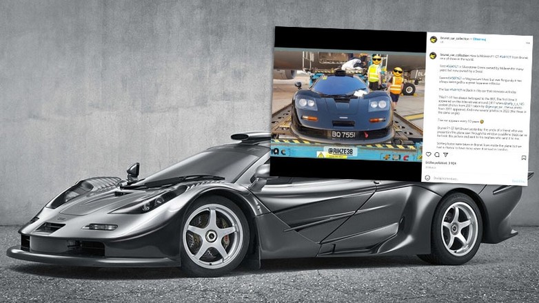 McLaren F1 GT sułtana Brunei przyleciał do Londynu na serwis