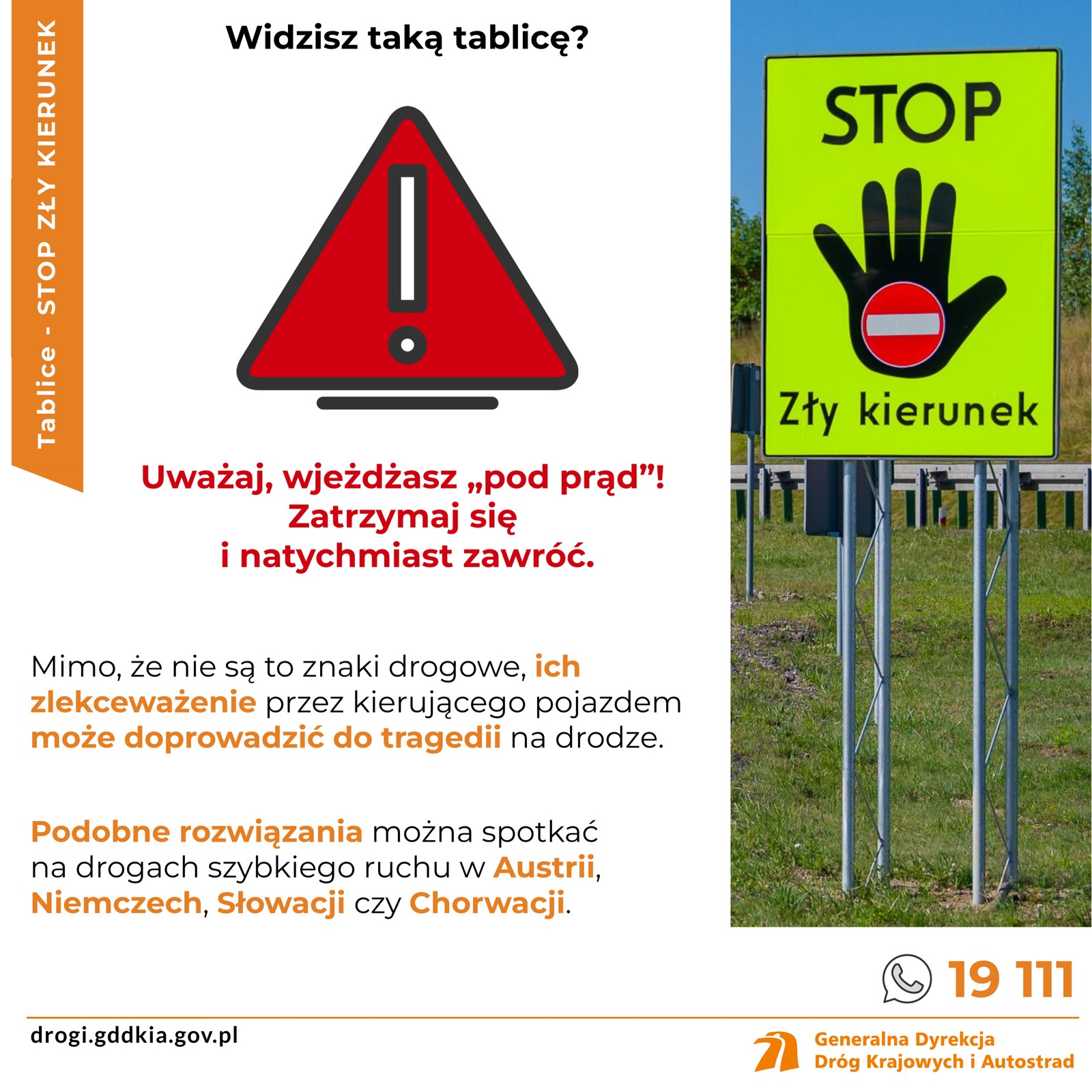 Tablice - STOP ZŁY KIERUNEK