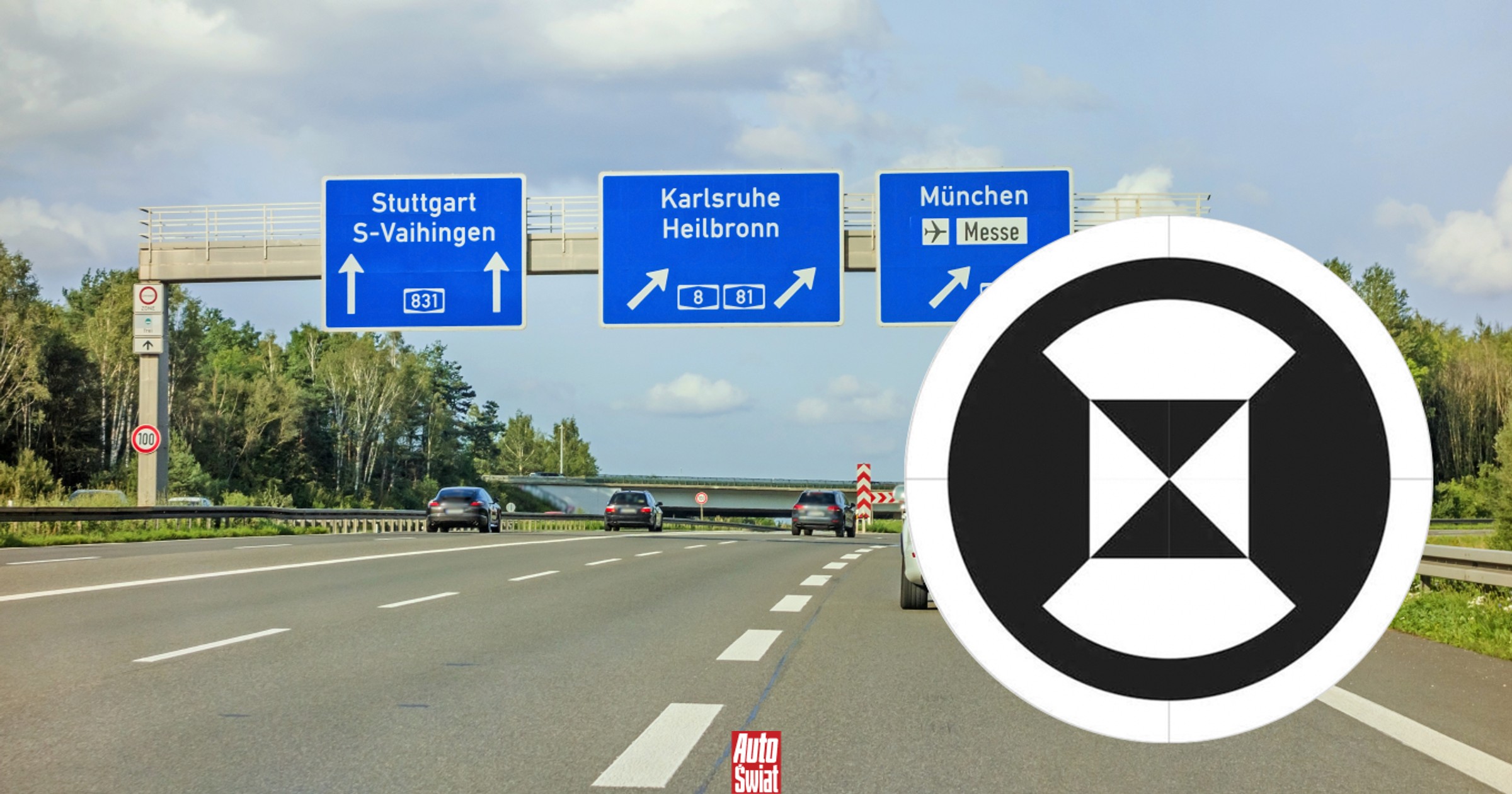 Na autostradzie w Niemczech stoją dziwne "klepsydry". Wyjaśniamy, co to za znaki