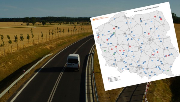 Program budowy 100 obwodnic. Dwie gotowe, tylko 16 w realizacji [MAPA]