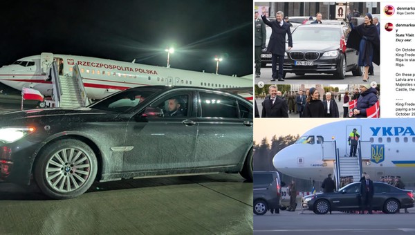 Czy polska ambasada w Rydze podstawiała auto duńskiej królowej i prezydentowi Ukrainy? 