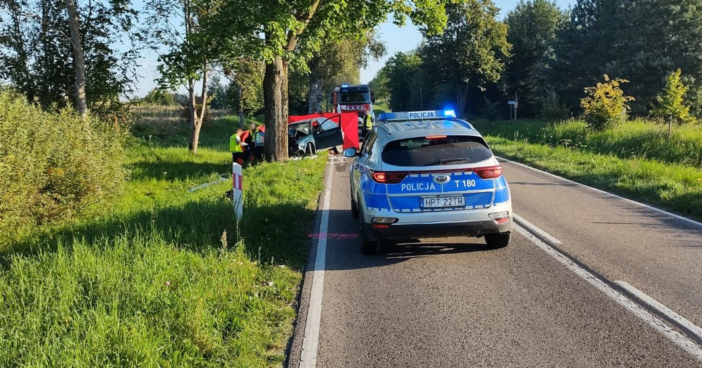 Tragiczny wypadek na trasie Barczewo-Jeziorany. Zginął 63-letni kierowca Skody