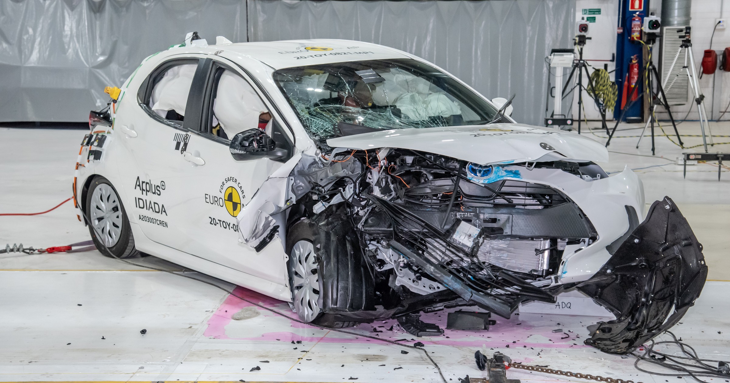 Toyota Yaris po teście zderzeniowym według nowych zasad Euro NCAP