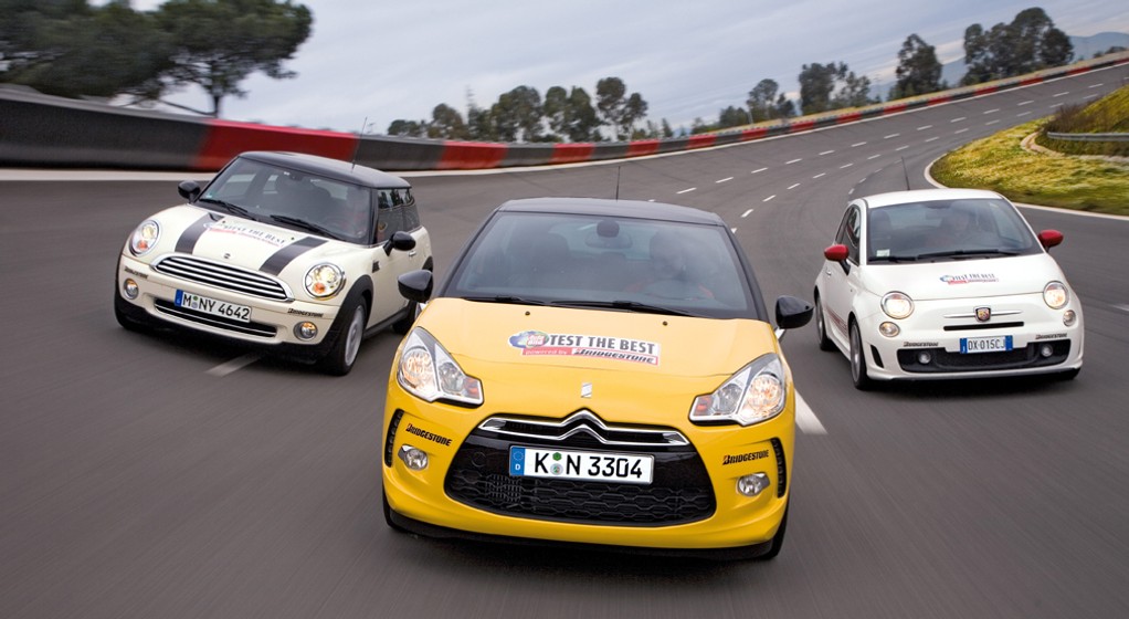 Modne, mocne maluchy: Citroen DS3 THP 150 kontra Abarth 500 i Mini Cooper