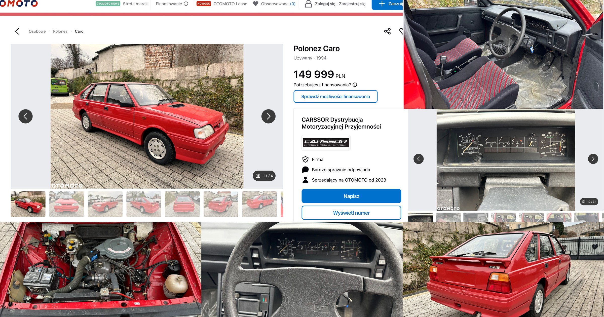 Nietypowy Polonez z ogłoszenia. Sprzedawca zaszalał z ceną?