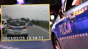 Policjantka cudem nie uderzyła w auto jadące z naprzeciwka. Stanowisko policji [WIDEO]
