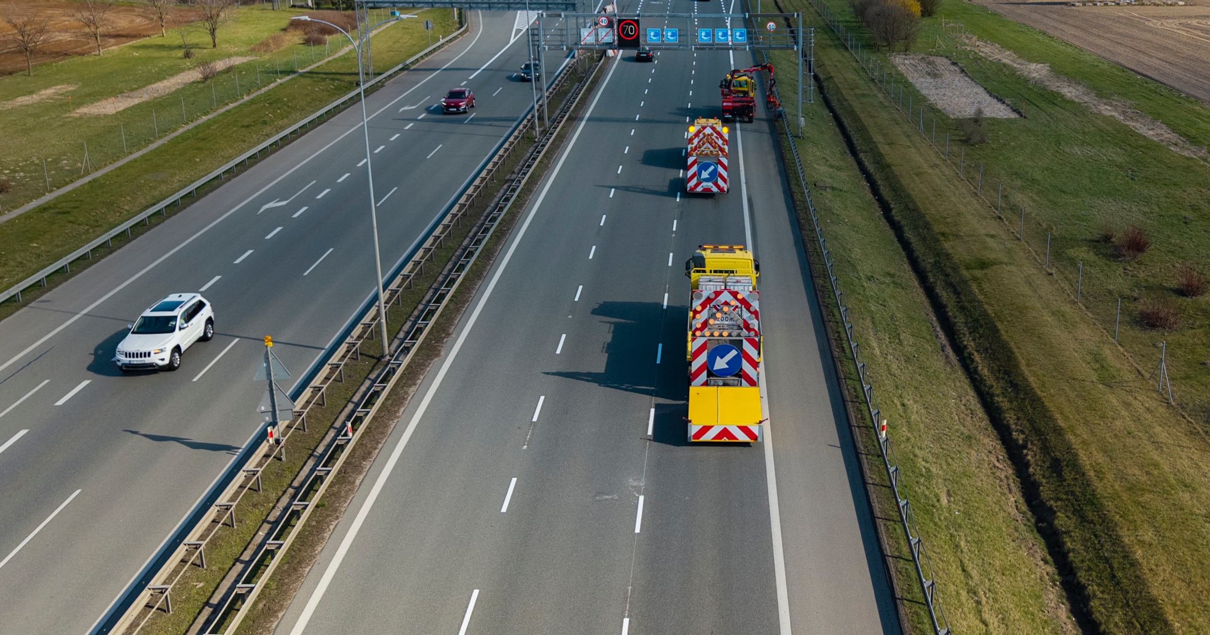 Prace utrzymaniowe na autostradzie A2