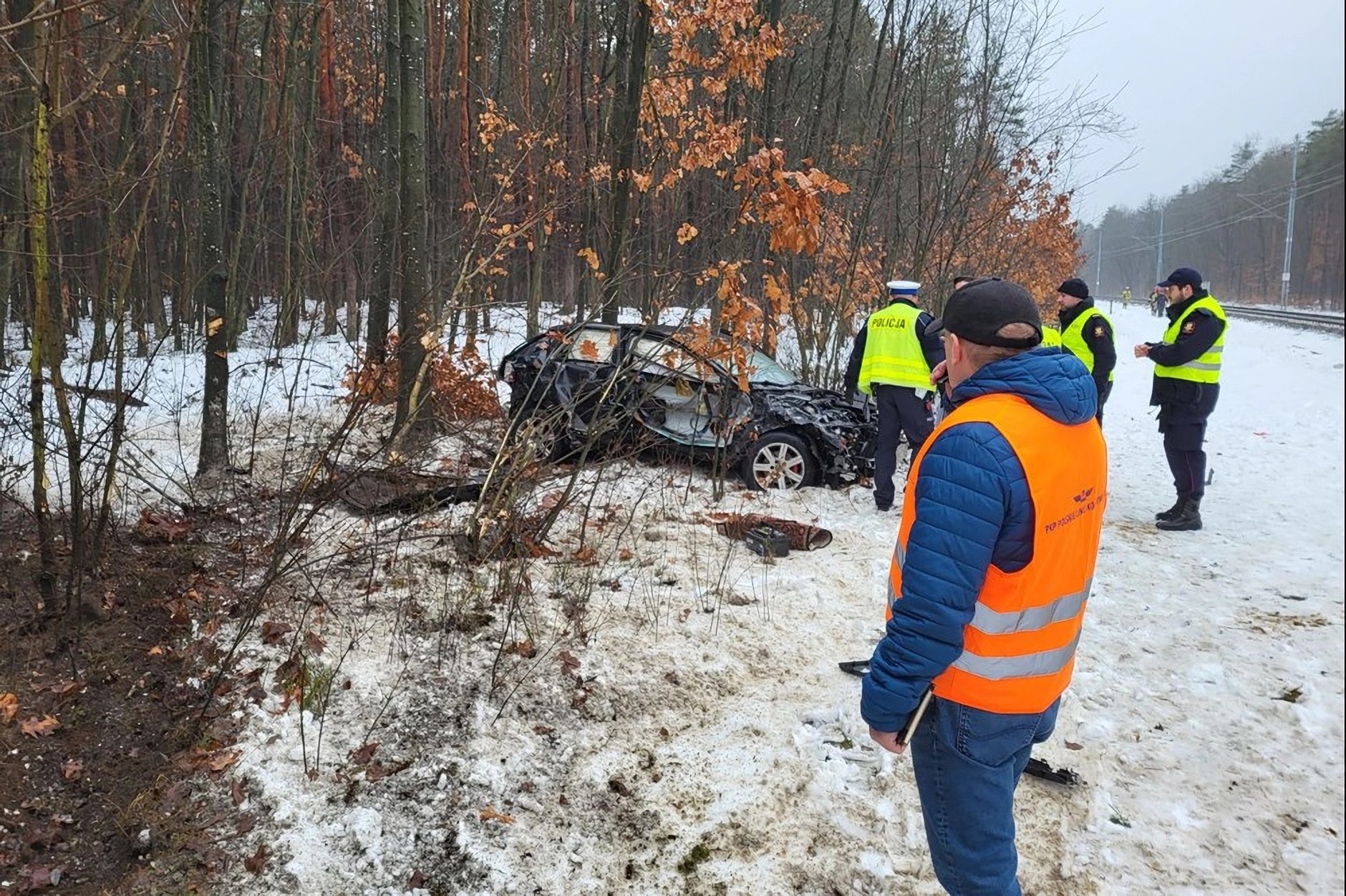 Wypadek na przejeździe kolejowym w Ozimku (woj. opolskie)